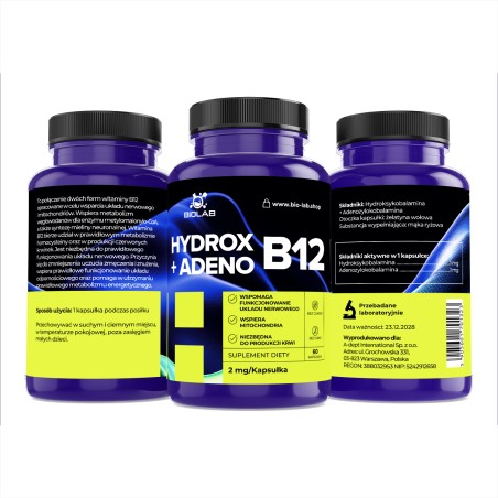 Vitamín B12 Hydrox-Adeno 2 mg, 60 kapslí