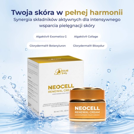 NeoCell Renewal Cream, krem do twarzy z kompleksem Algaktiv® i Glorydermal®