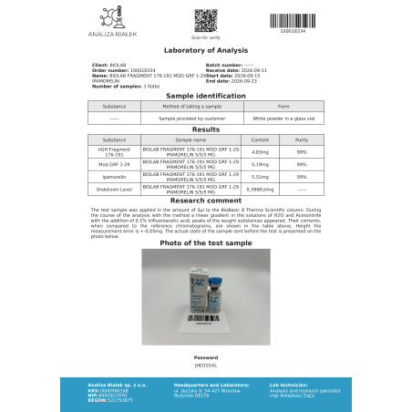 Fragment 176-191 + MOD GRF 1-29 + Ipamorelin mix 5/5/5 mg