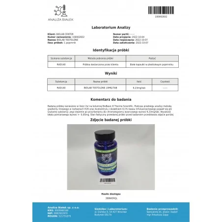 Testolone 10 mg, 60 cápsulas