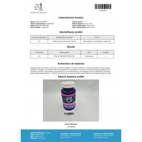 Andarine S4 25 mg, kapsułki 60 szt.