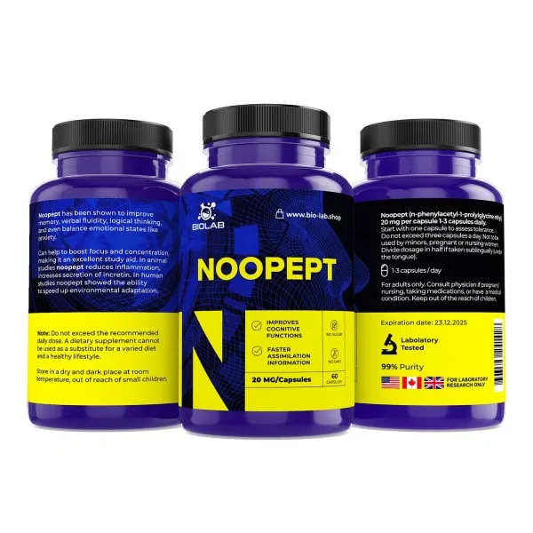 Noopept 20 mg, 60 cápsulas