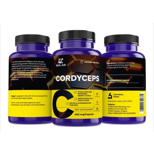 Cordyceps 400 mg, 60 capsule