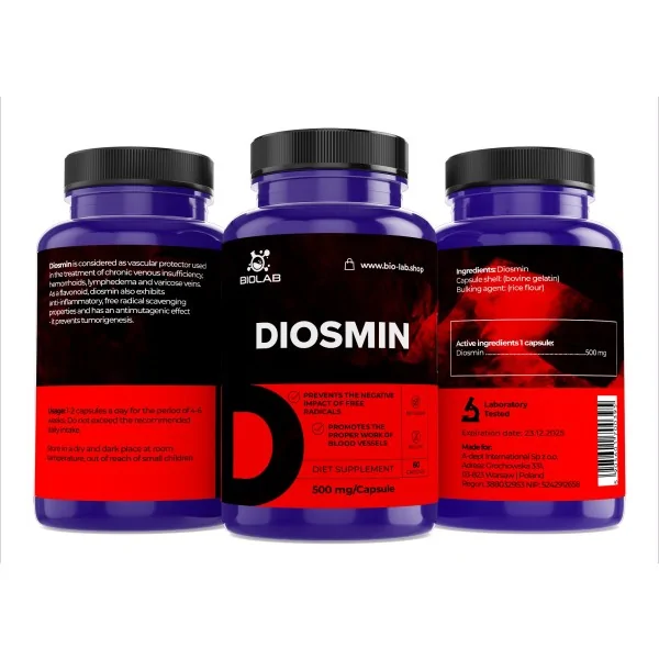 Diosmina 500 mg, 60 capsule