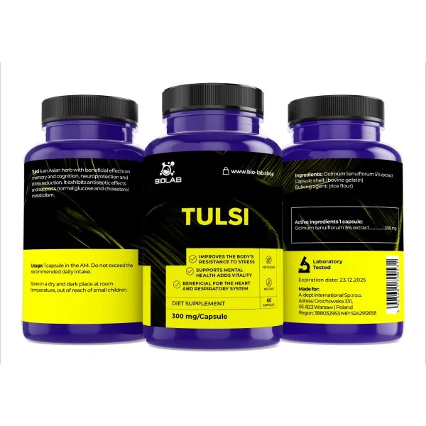 Tulsi extrakt 5% 300 mg, 60 kapslí