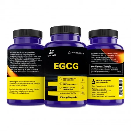 EGCG 500 mg, 60 cápsulas