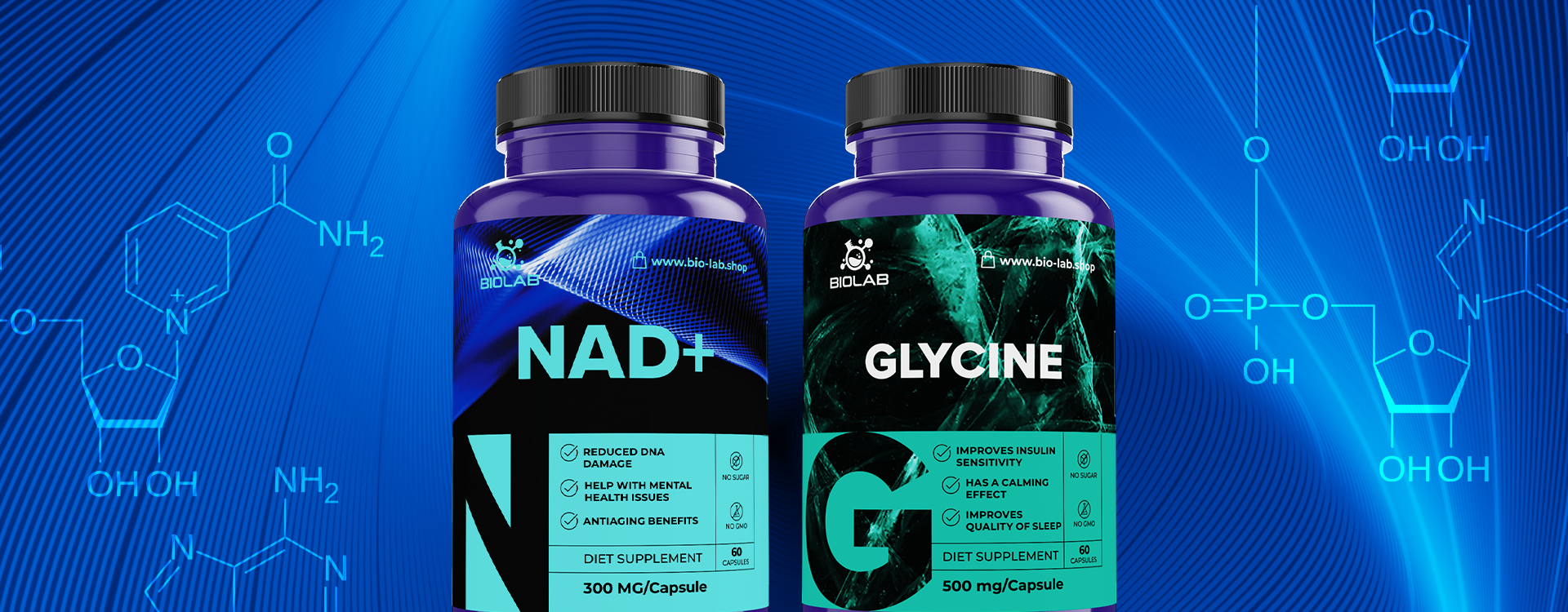 Combinatie van glycine met NAD+