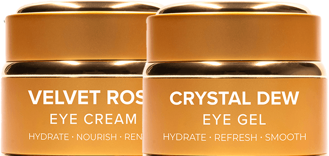 Crystal Dew Eye Gel i Velvet Rose Eye Cream