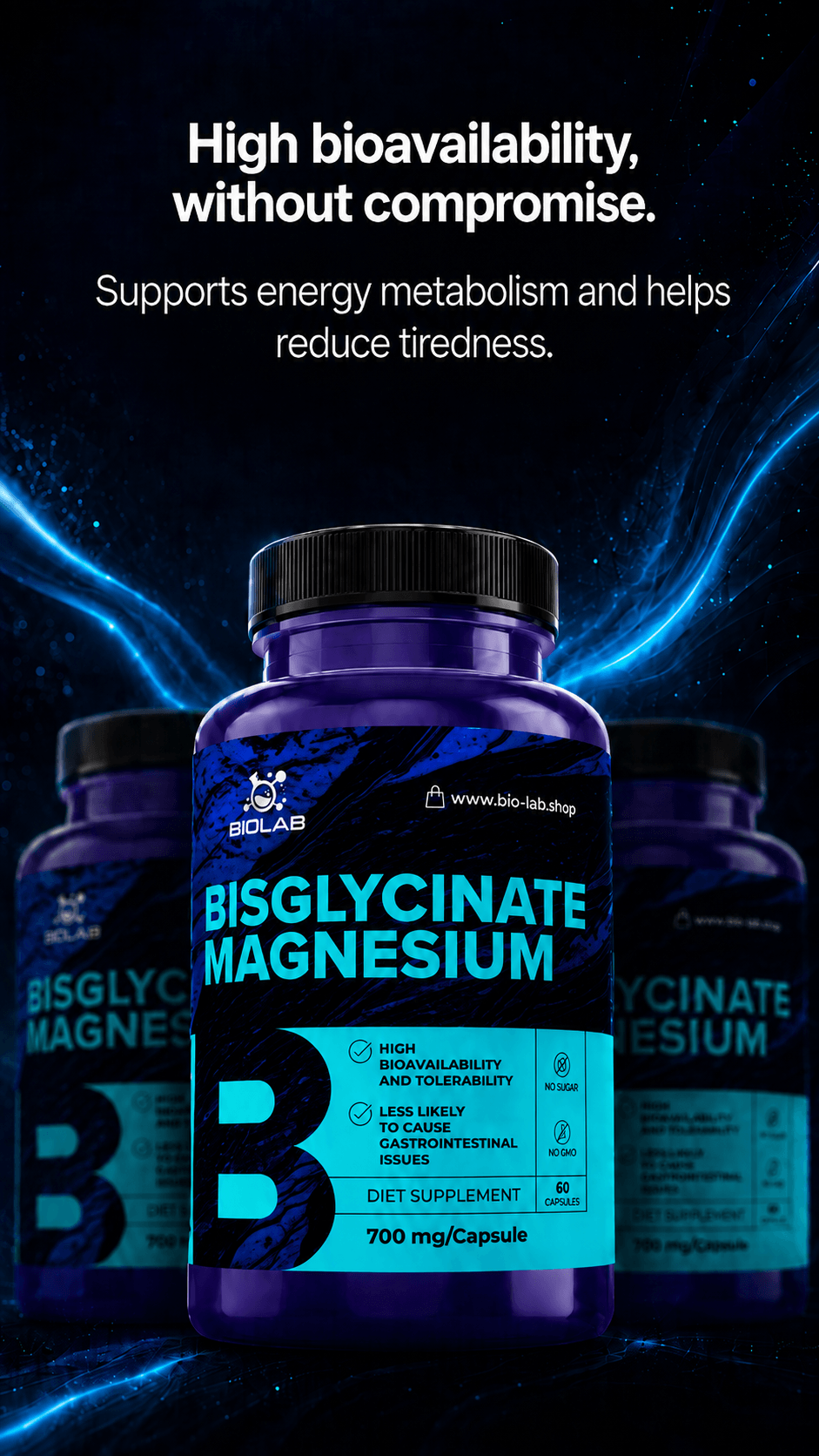 Magnesium Bisglycinate supplement – ​​supports bone and tooth health