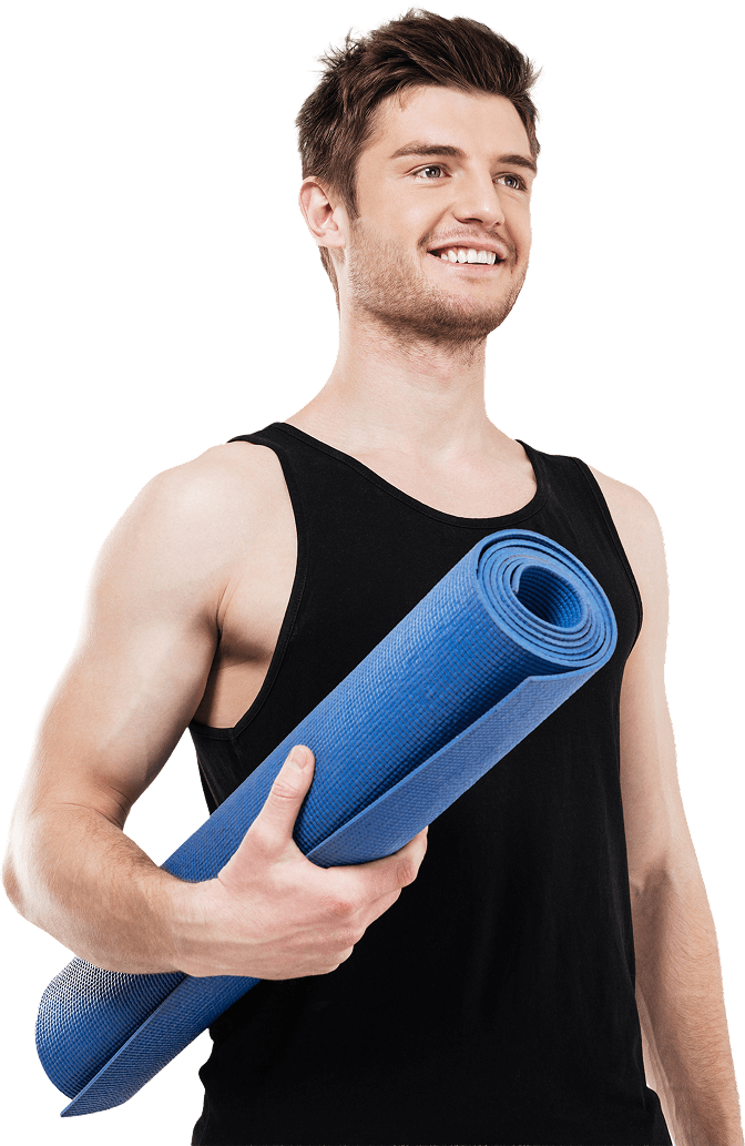 Smiling man in sportswear