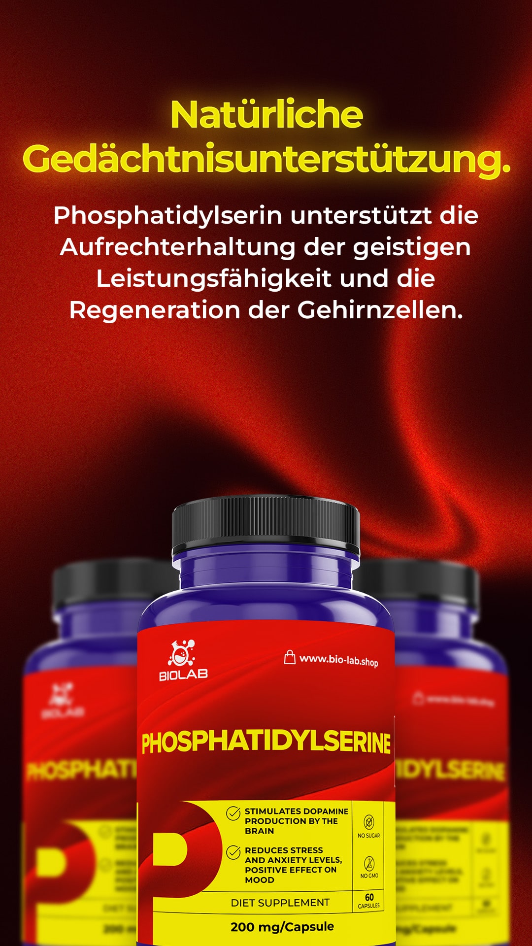 Fosfatydyloseryna 200 mg – wspiera pracę mózgu, regenerację komórek i równowagę mentalną