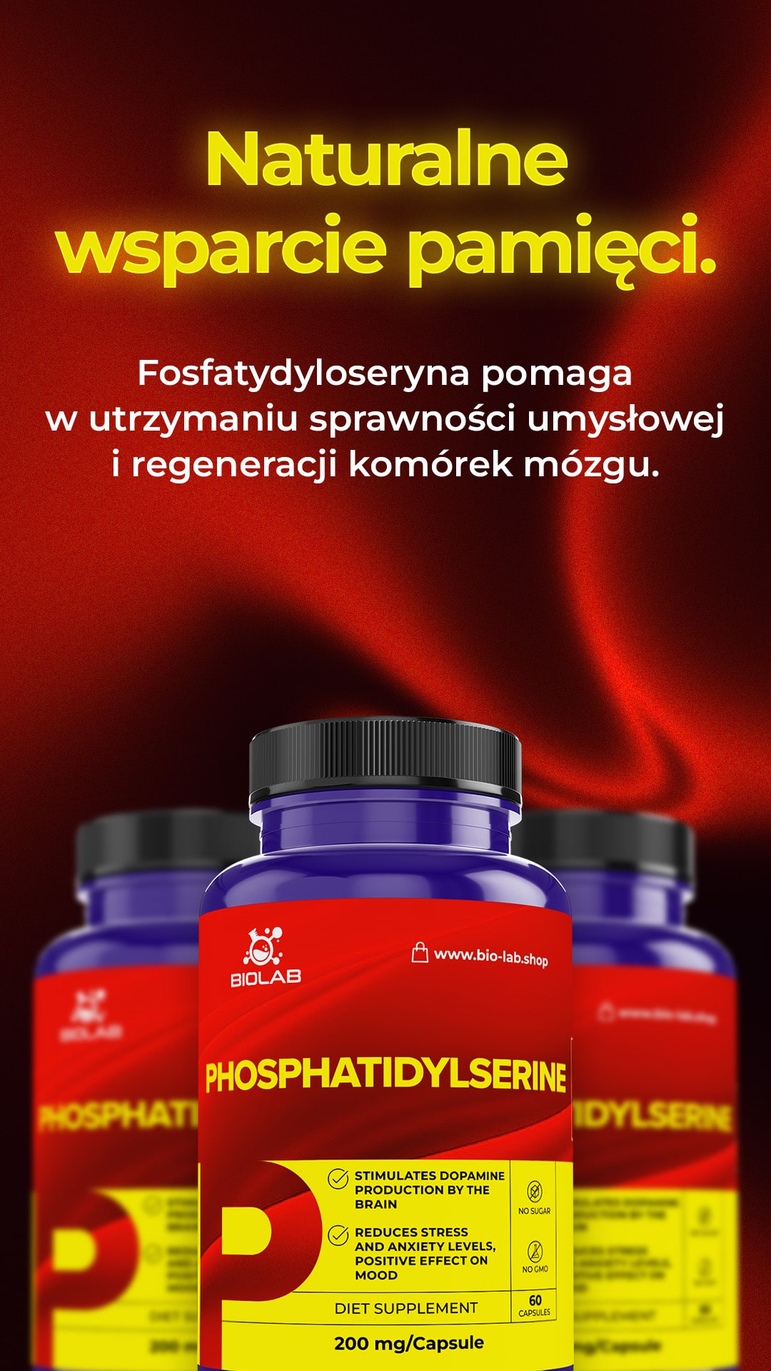 Fosfatydyloseryna 200 mg – wspiera pracę mózgu, regenerację komórek i równowagę mentalną
