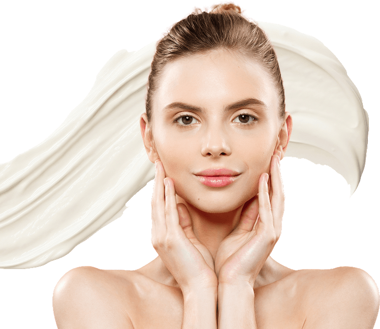 Kobieta z nałożonym kremem Neocell Renewal Cream