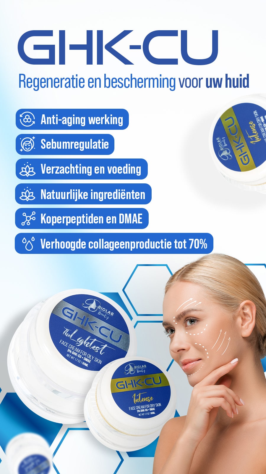 creme met GHK-Cu + DMAE