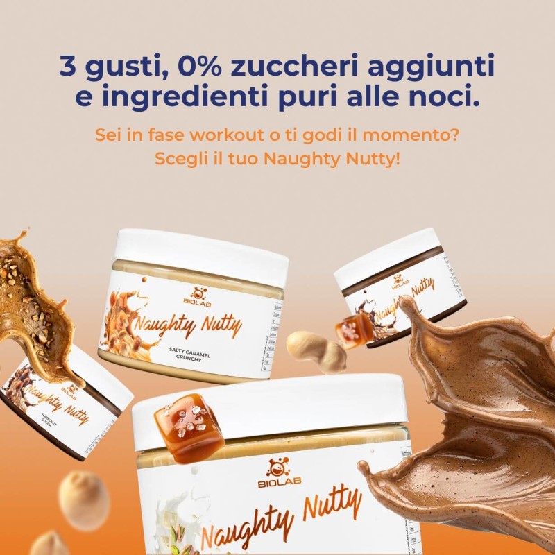 Crema spalmabile alle noci senza zucchero, NAUGHTY NUTTY, 250g