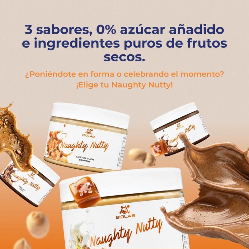 Crema de frutos secos sin azúcar, NAUGHTY NUTTY, 250g
