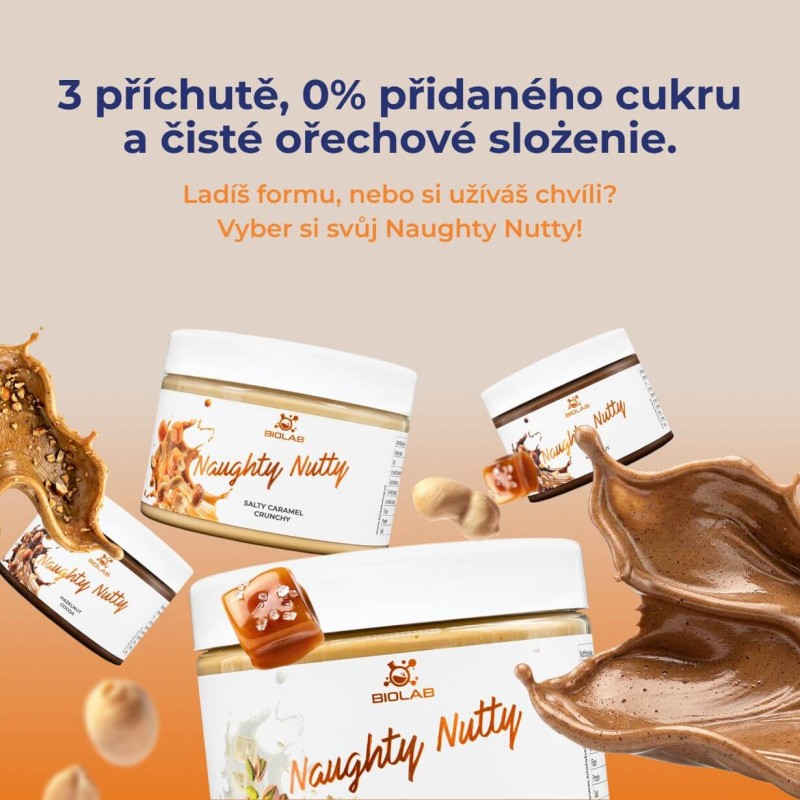 Oříškový krém bez cukru, NAUGHTY NUTTY, 250g