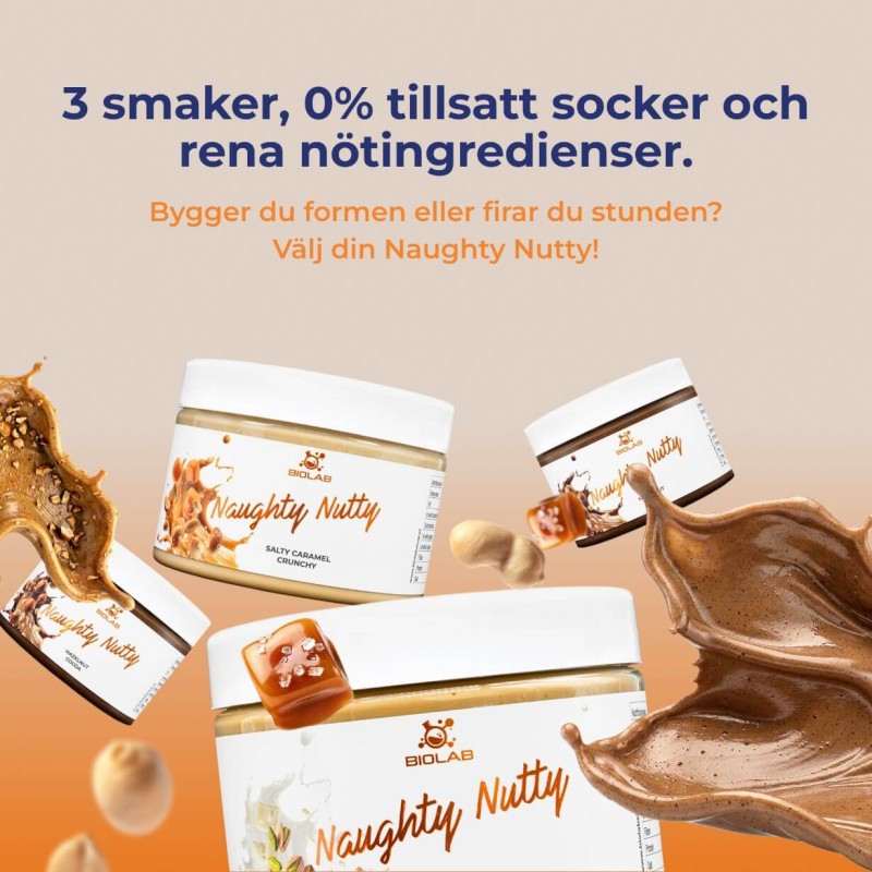 Sockerfri Nötkräm, NAUGHTY NUTTY, 250g