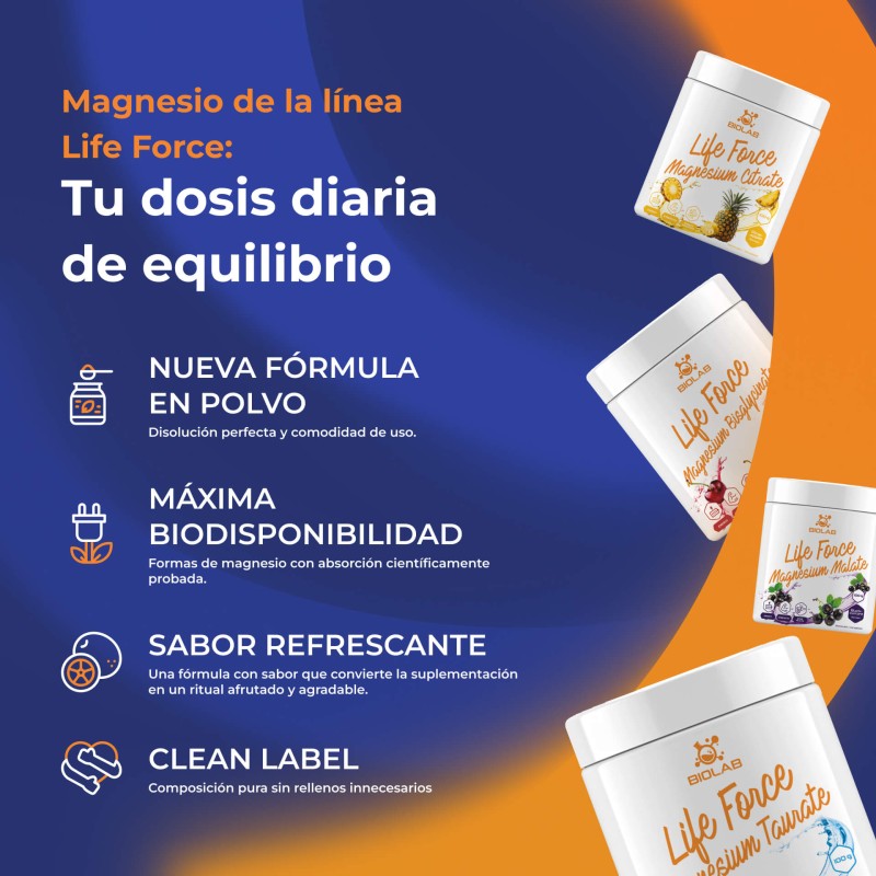 Life Force malato de magnesio, polvo 100g