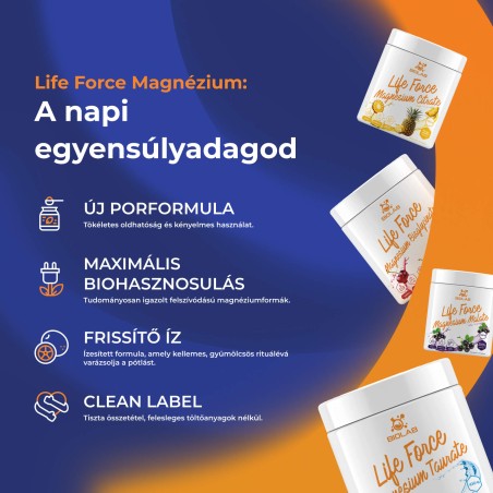 Life Force magnézium-citrát, por 100g