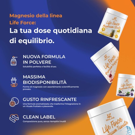 Life Force bisglicinato di magnesio, polvere 100g