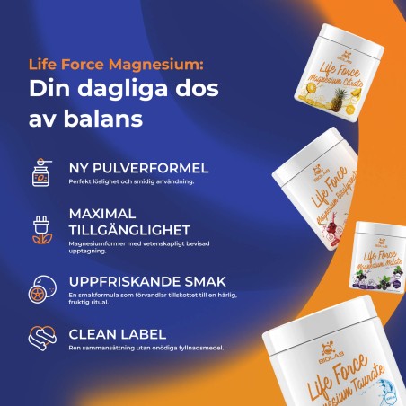 Life Force magnesiumbisglycinat, pulver 100g