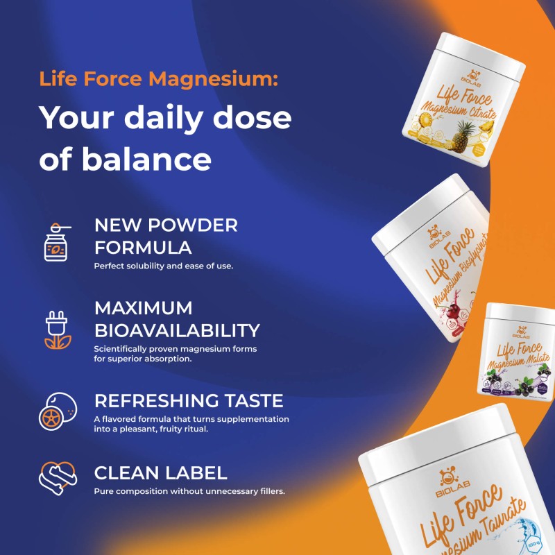 Life Force magnesium bisglycinate, powder 100g