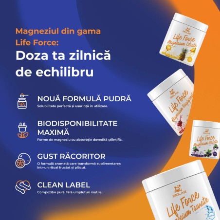 Life Force bisglicinat de magneziu, pudră 100g