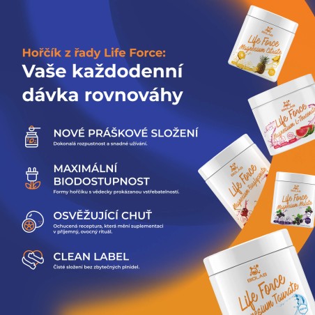 Life Force L-threonát hořečnatý, prášek 100 g
