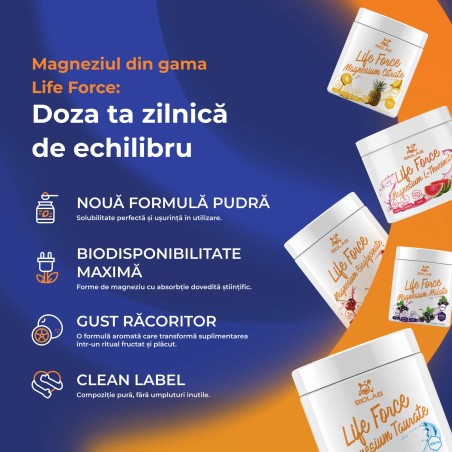 Life Force L-treonina de magneziu, pulbere 100 g