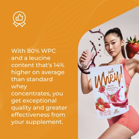Just Whey! whey protein powder WPC premium Nutri Whey™, sachet 35g