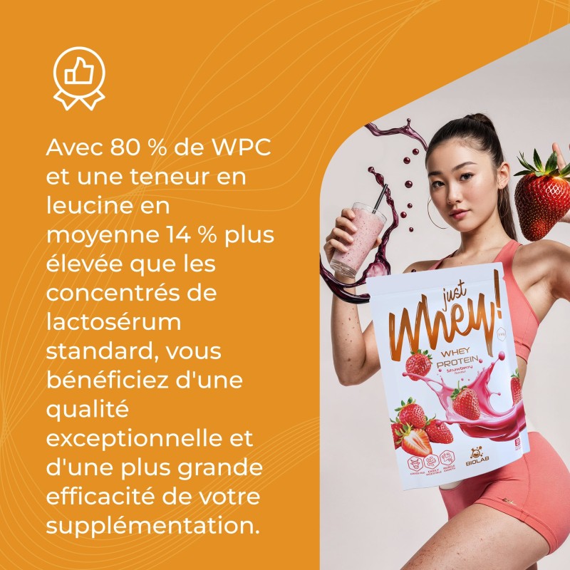Just Whey! poudre de protéine WPC premium Nutri Whey™, sachet 35g