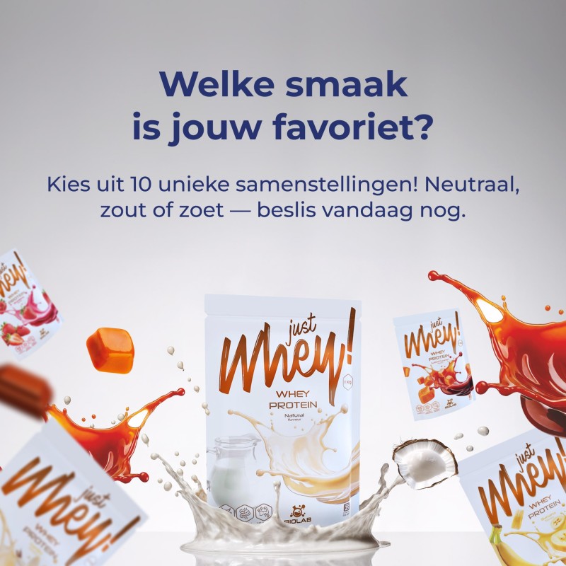 Just Whey! Whey eiwitpoeder WPC premium Nutri Whey™ smakenmix, 10 x 35g
