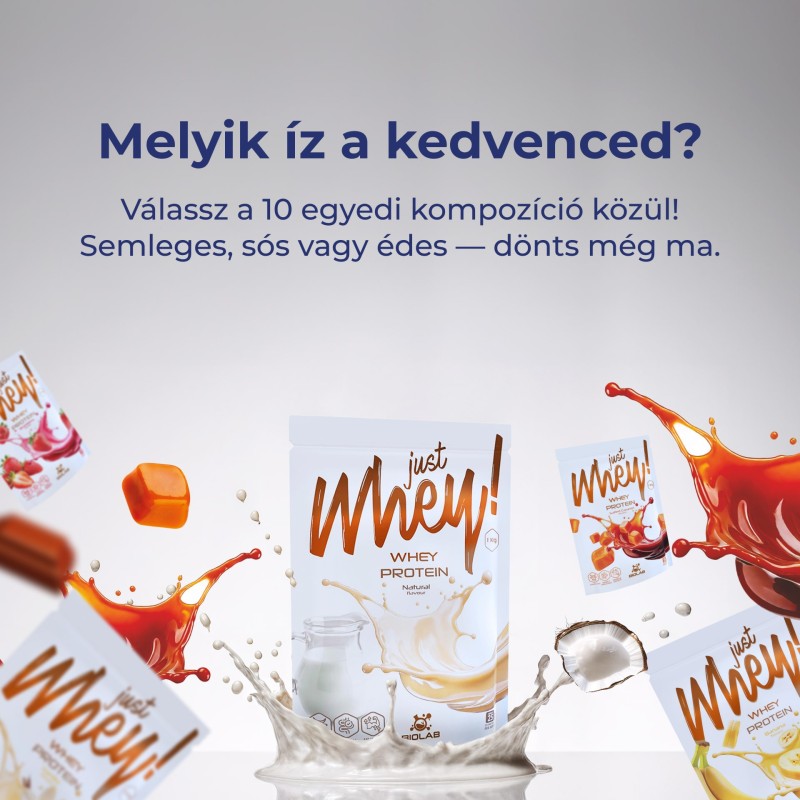Just Whey! Tejsavó fehérje WPC premium Nutri Whey™ ízkeverék, 10 x 35g
