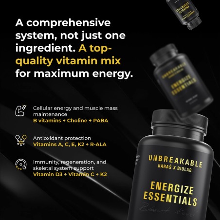 Energize Essentials, UNBREAKABLE Karaś x Biolab, 60 caps