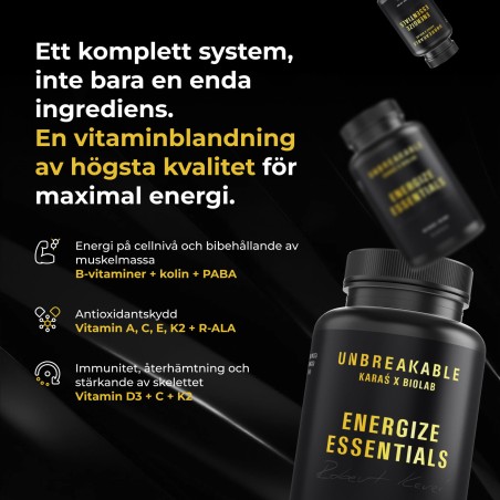 Energize Essentials, UNBREAKABLE Karaś x Biolab, 60 kapslar