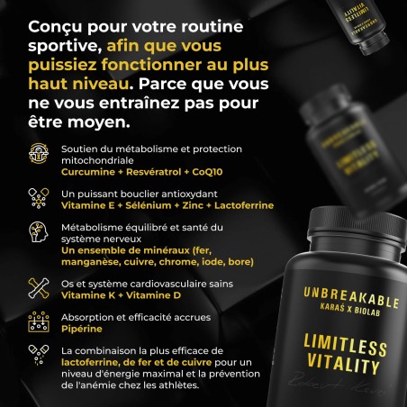 Limitless Vitality, UNBREAKABLE Karaś x Biolab, 60 capsules
