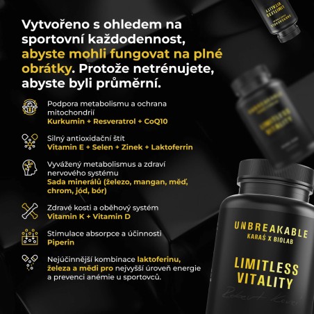 Limitless Vitality, UNBREAKABLE Karaś x Biolab, 60 kapslí