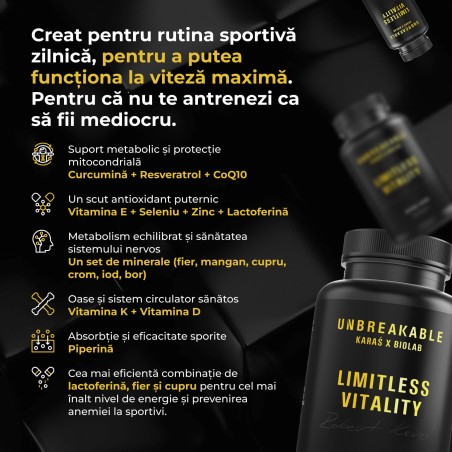 Limitless Vitality, UNBREAKABLE Karaś x Biolab, 60 capsule