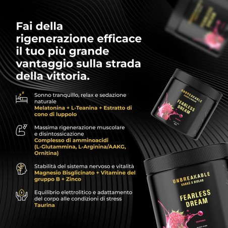 Fearless Dream, UNBREAKABLE Karaś x Biolab, gusto lampone, 500g