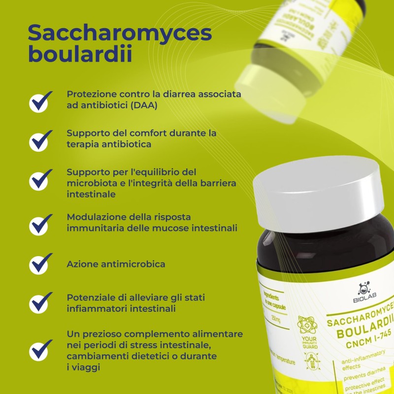 Saccharomyces boulardii 250 mg, 60 capsule