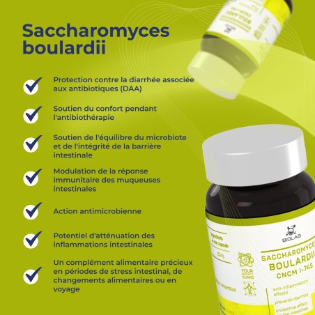 Saccharomyces boulardii 250 mg, 60 capsules