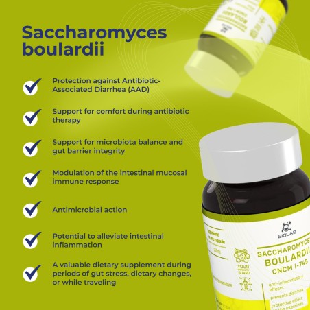Saccharomyces boulardii 250 mg, 60 kapsula