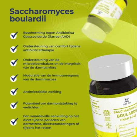 Saccharomyces boulardii 250 mg, 60 capsules