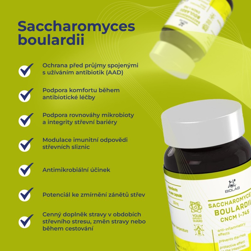 Saccharomyces boulardii 250 mg, 60 kapslí