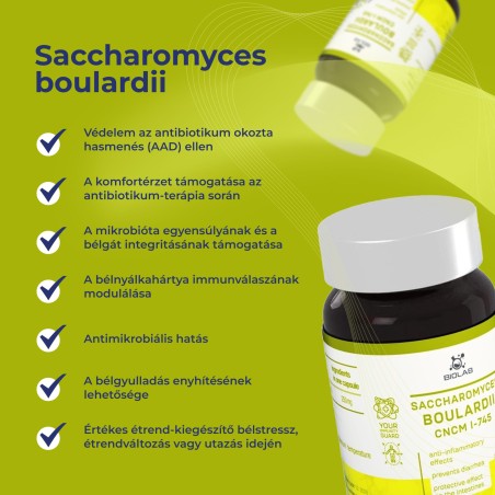 Saccharomyces boulardii 250 mg, 60 kapszula