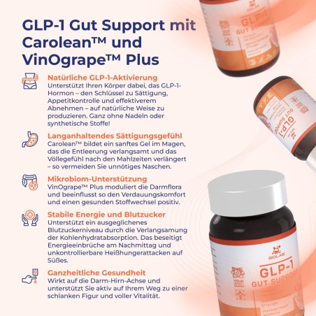 GLP-1 Gut Support, Carolean™ und VinOgrape™ Plus Komplex, 90 Kapseln