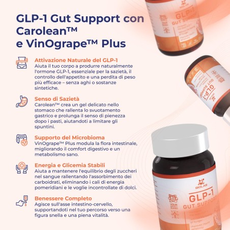 GLP-1 Gut Support, complesso Carolean™ e VinOgrape™ Plus, 90 capsule