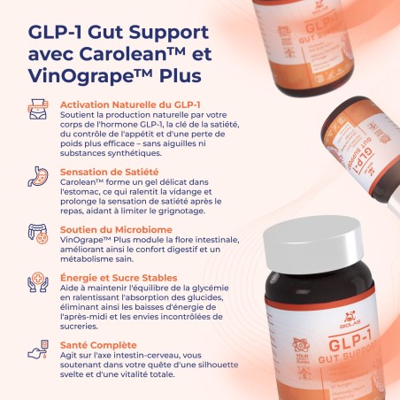GLP-1 Gut Support, complexe Carolean™ et VinOgrape™ Plus, 90 capsules