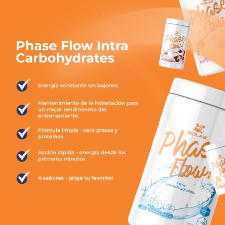 Phase Flow Intra Carbohydrates, mezcla de carbohidratos en polvo, 1 kg